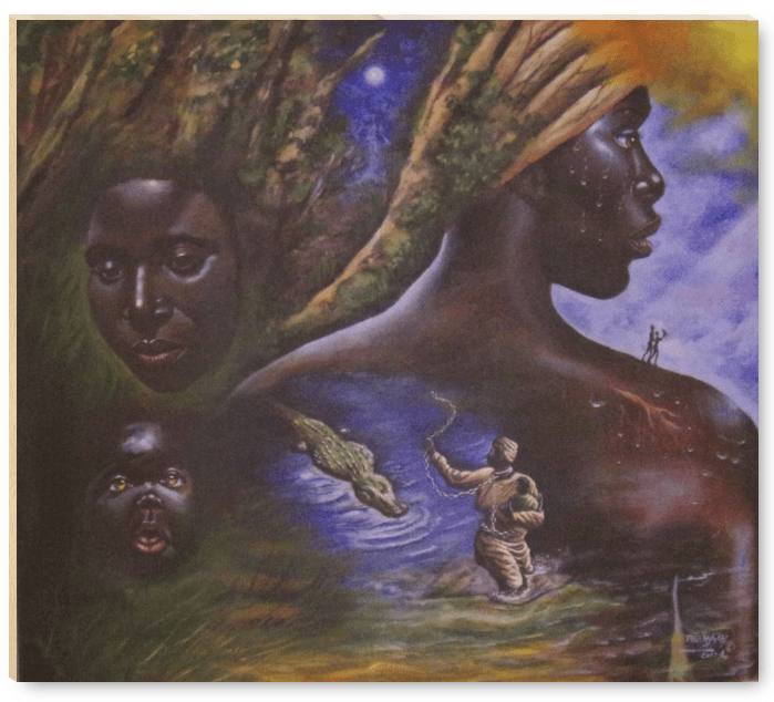 Wood Print - White Finish